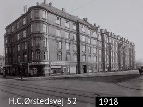 H.C. Ørsteds vej 52 Hjørnet af Rosenørns Allé 1918.jpg